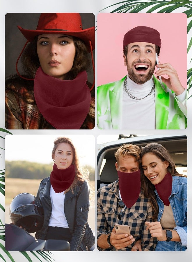 Yearntown Halloween Pirate Bandanas 21 Inch Large Solid Bandanas for Men Women Headband Scarf Halloween Party Costume(30 Pack,Maroon) - Image 4